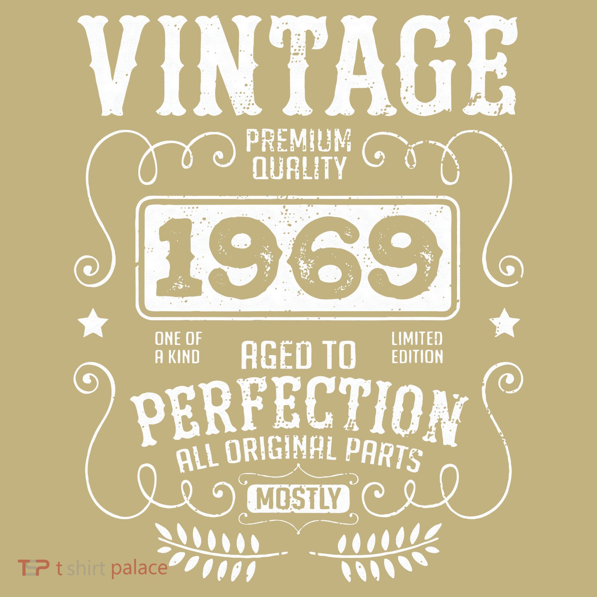 VINTAGE 1969 Birth Year Birthday Funny Quotes Retro Graphic T-Shirt