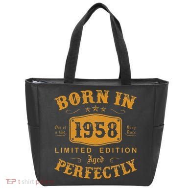Vintage 1958 Birthday Celebration 65th Year Gift Tote Bag