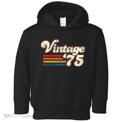 Vintage 1975 Birthday Toddler Hoodie