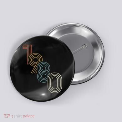 Vintage 1980 Birthday Button