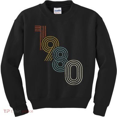 Vintage 1980 Birthday Kids Sweatshirt