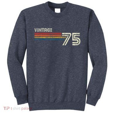 Vintage 1975 Chest Stripe 48 Birthday Sweatshirt