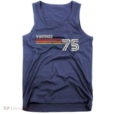 Vintage 1975 Chest Stripe 48 Birthday Tank Top