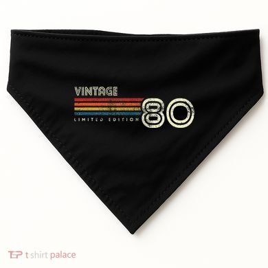 Vintage 1980 Chest Stripe Birthday USA-Made Doggie Bandana