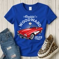 Vintage 1961 Convertible Cruisin Woodward 2025 Women's T-Shirt thumb 3