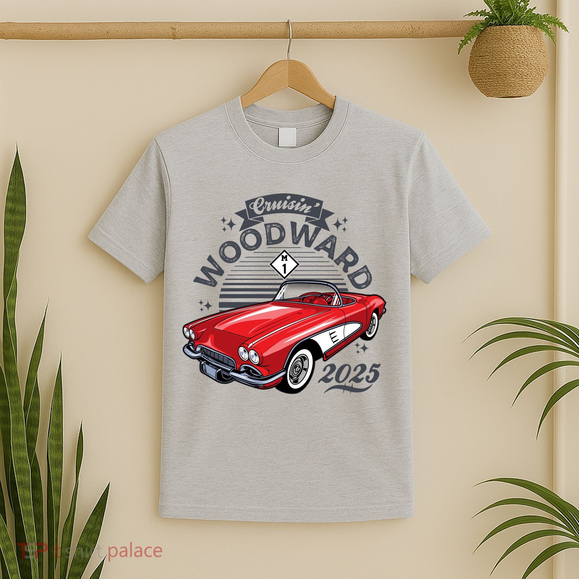 Vintage 1961 Convertible Cruisin Woodward 2025 T-Shirt