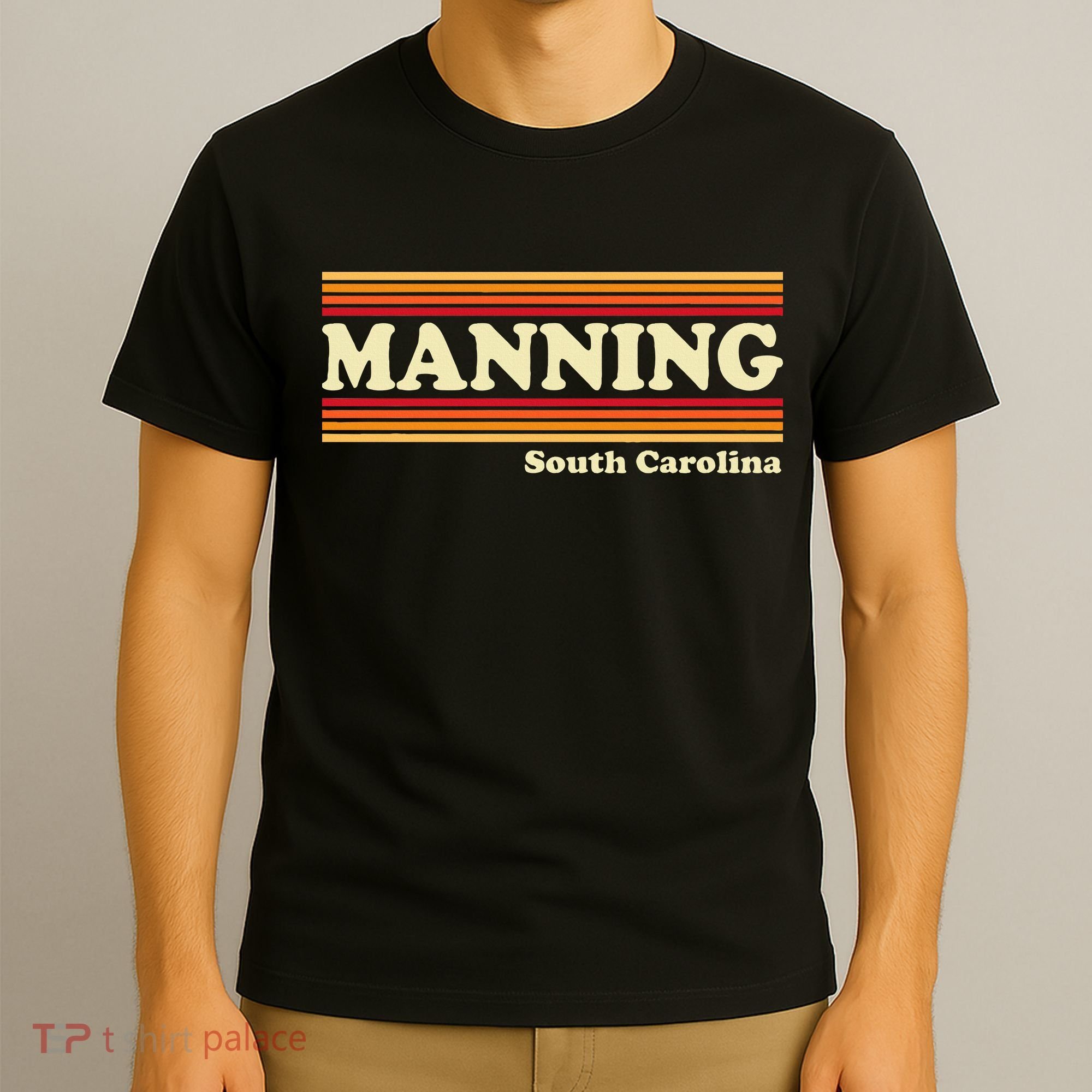 Vintage 1980s Graphic Style Manning South Carolina T-Shirt