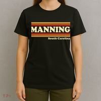 Vintage 1980s Graphic Style Manning South Carolina T-Shirt thumb 4