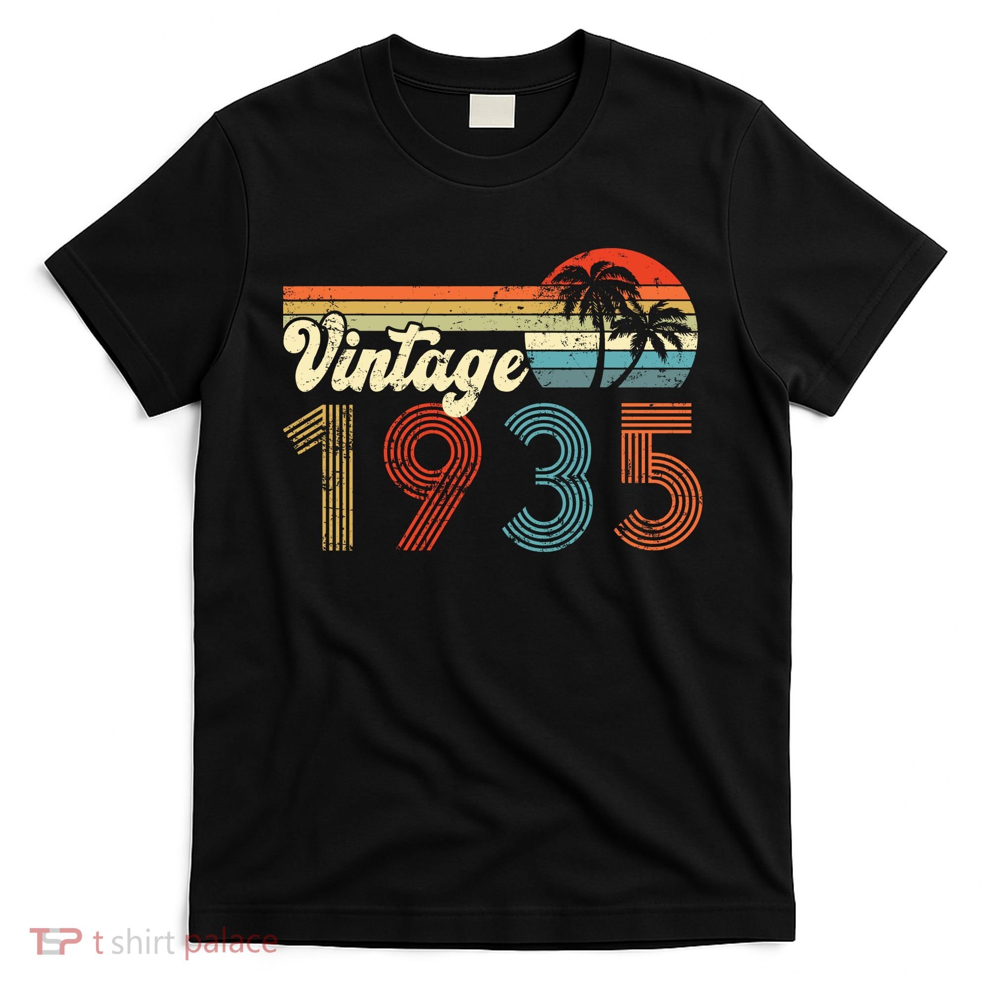 Vintage 1935 Made In 1935 87th Birthday Gift 87 Year Old T-Shirt