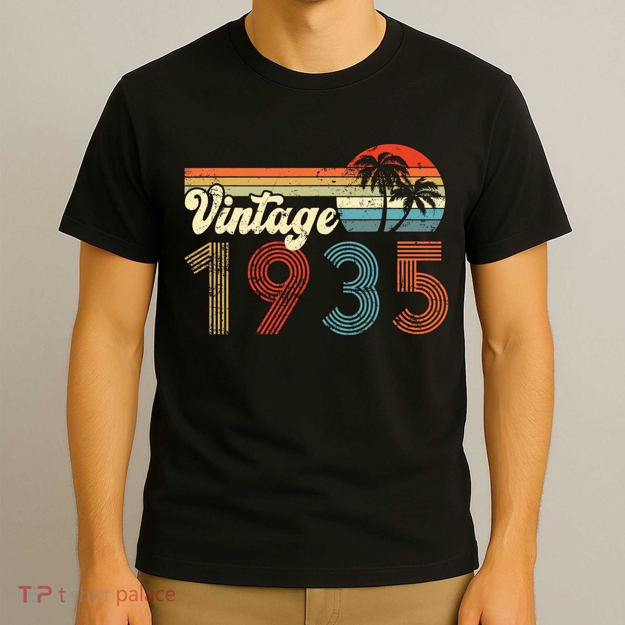 Vintage 1935 Made In 1935 87th Birthday Gift 87 Year Old T-Shirt