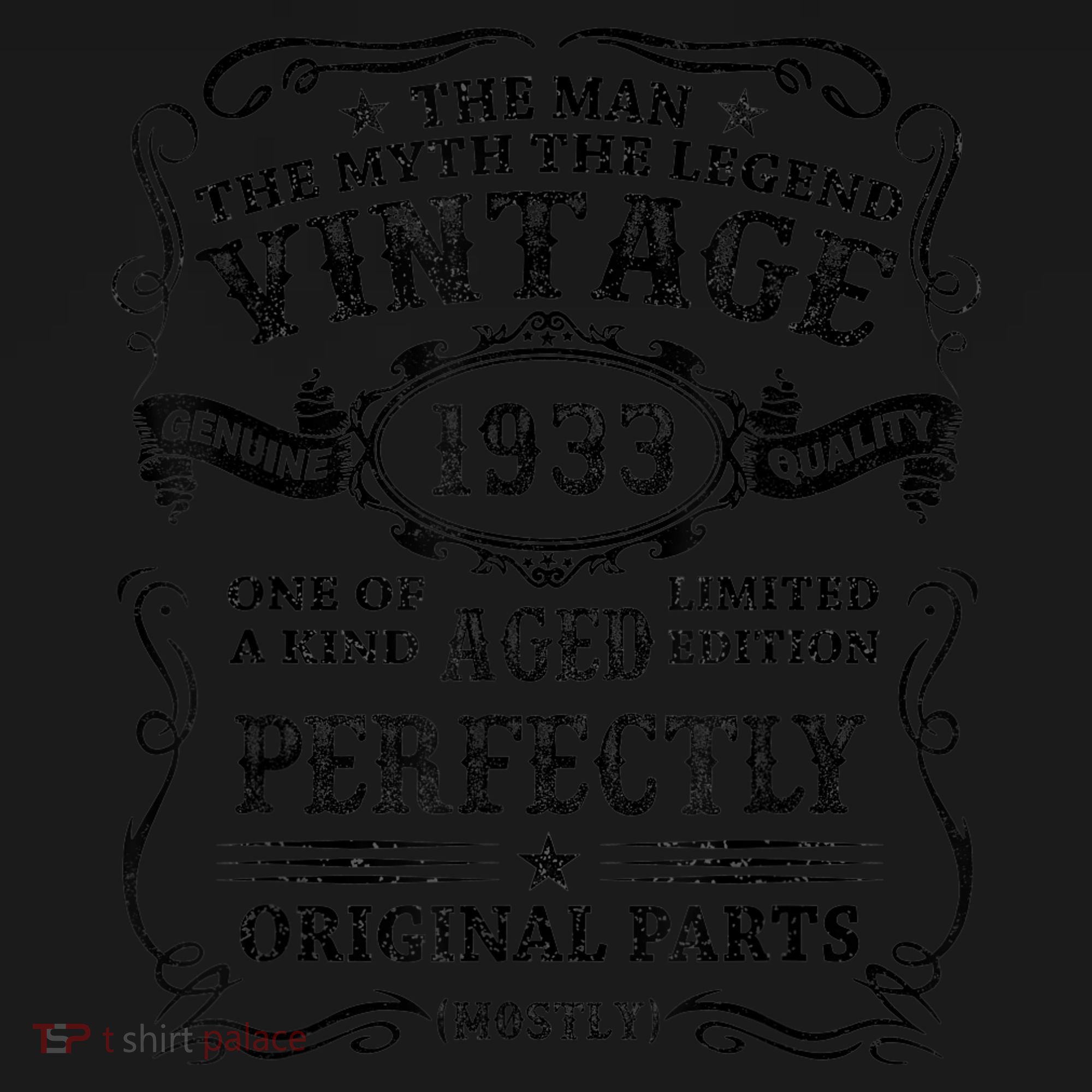 Vintage 1933 Man Myth Legend 90 Year Old 90th Birthday Gifts T-Shirt