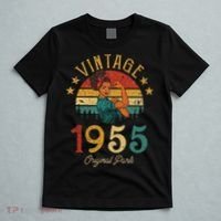 Vintage 1955 Made In 1955 67th Birthday Women 67 Years Old T-Shirt thumb 5
