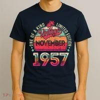 Vintage 1957 November Birthday 65 Years Old T-Shirt thumb 3