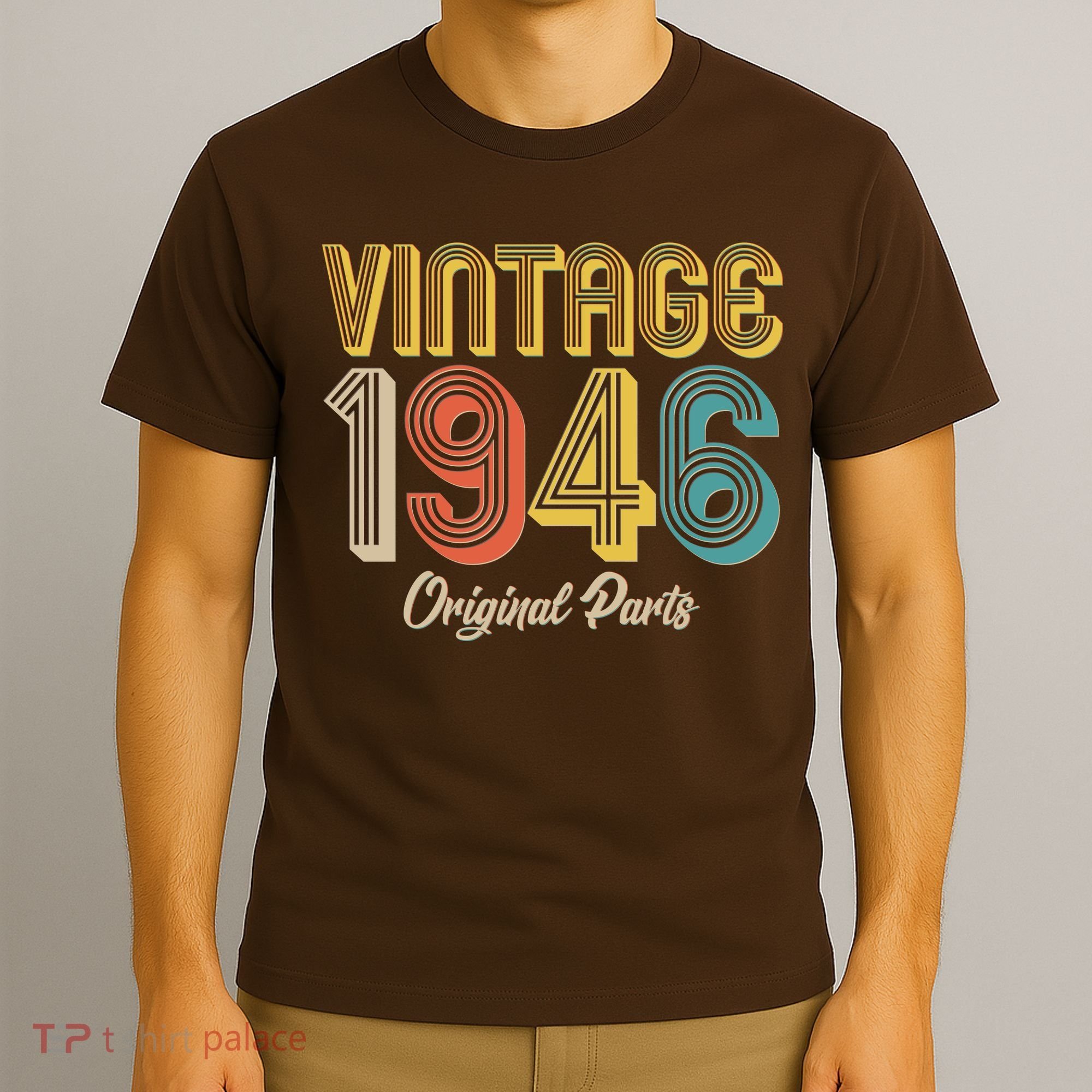 Vintage 1946 Original Parts Retro 80th Birthday  T-Shirt