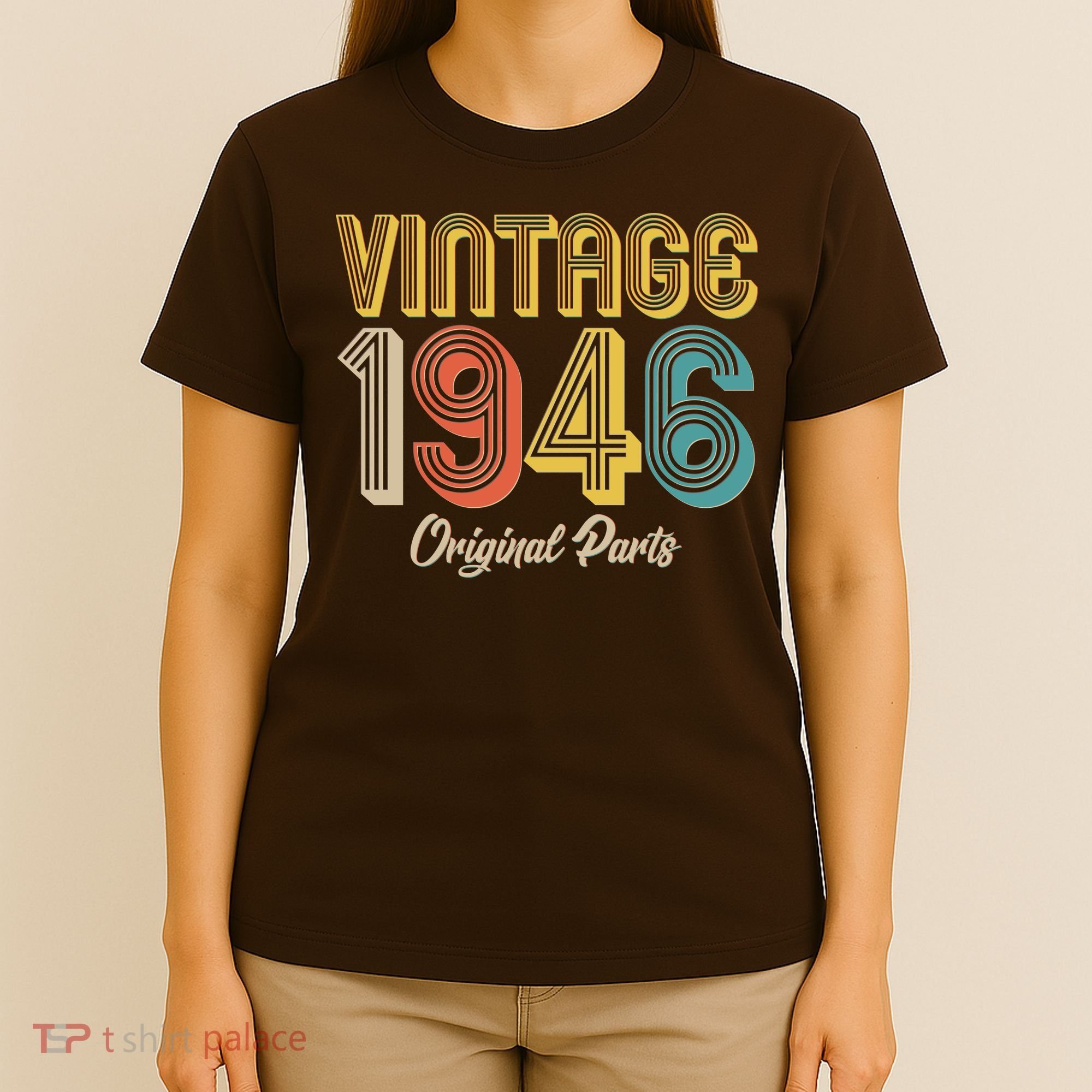Vintage 1946 Original Parts Retro 80th Birthday  T-Shirt