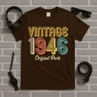 Vintage 1946 Original Parts Retro 80th Birthday  T-Shirt thumb 5