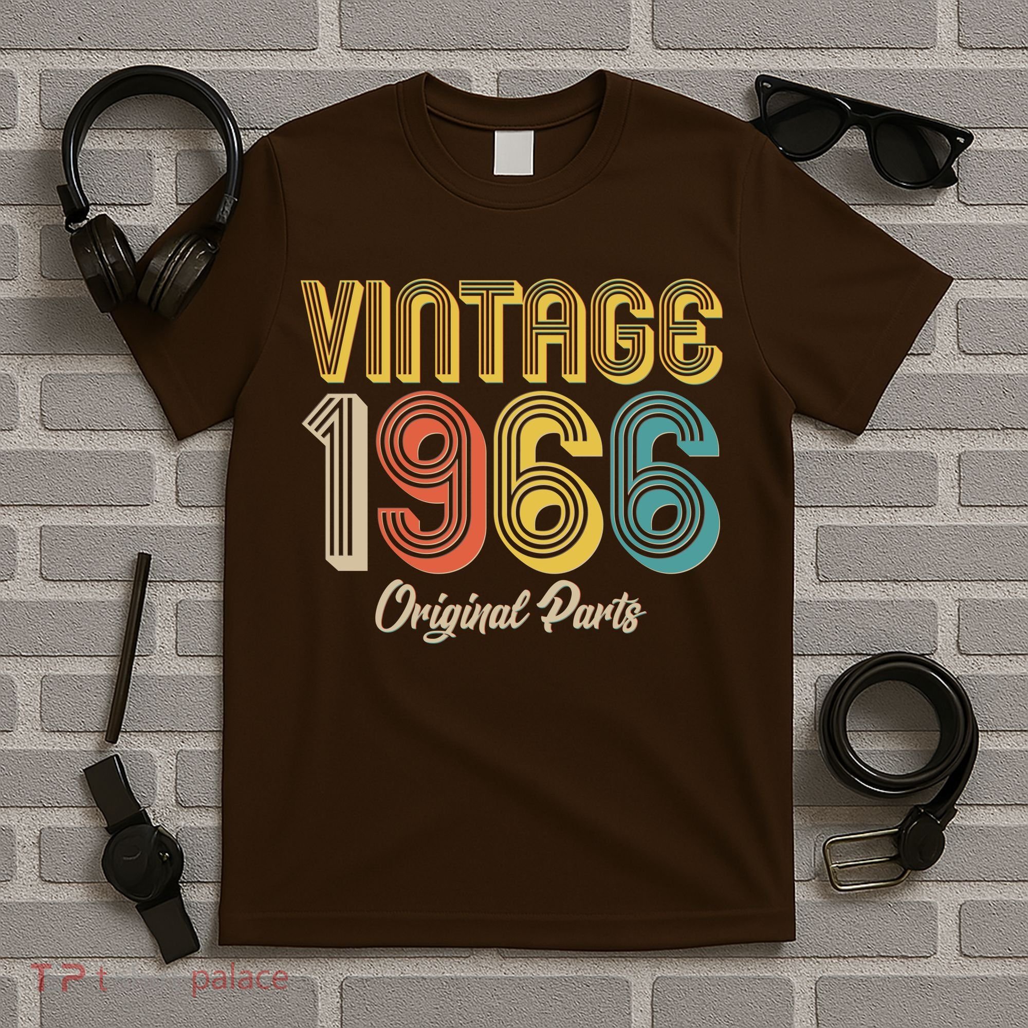 Vintage 1966 Original Parts Retro 60th Birthday  T-Shirt