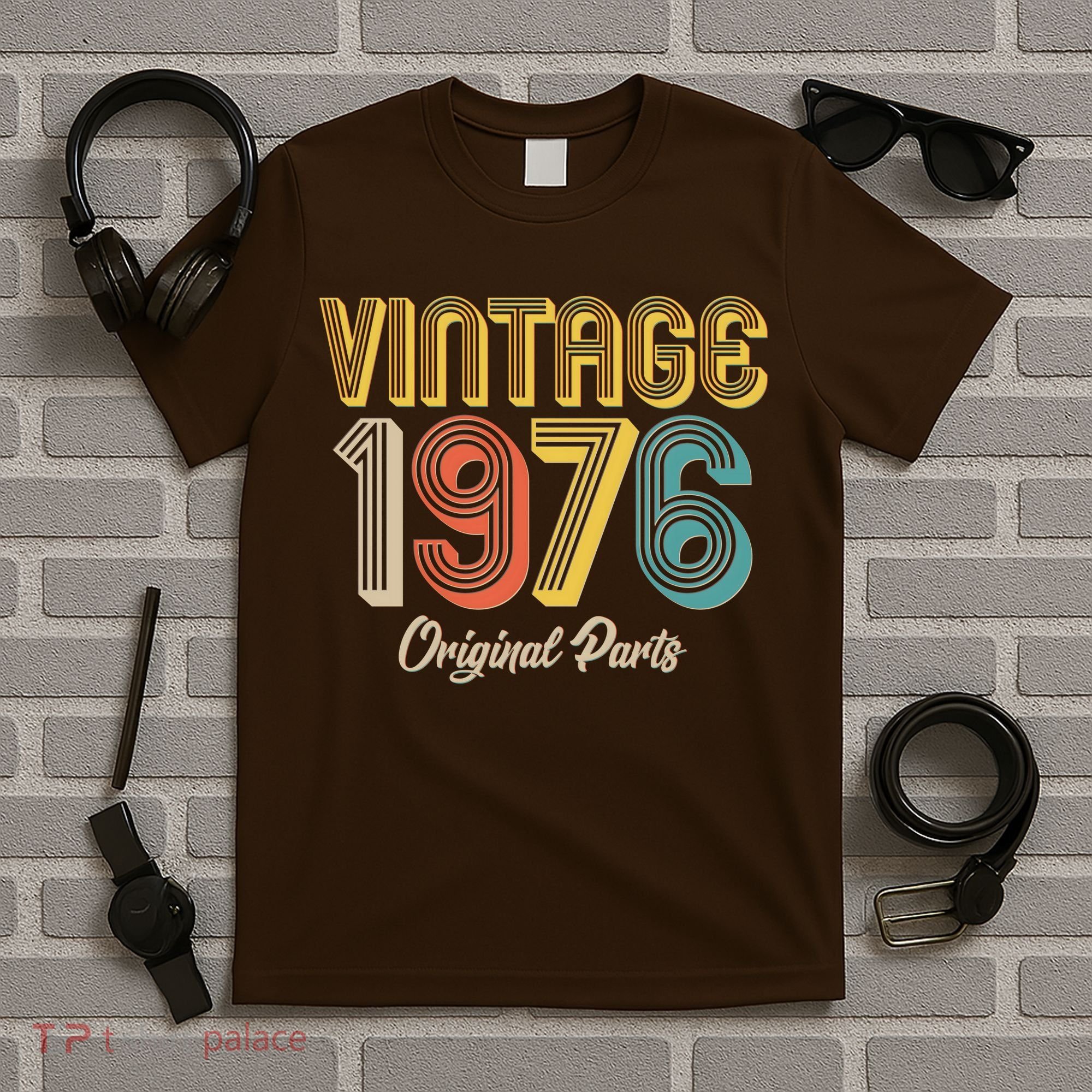 Vintage 1976 Original Parts Retro 50th Birthday  T-Shirt