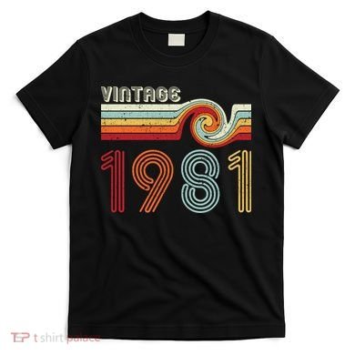 Vintage 1981 Retro Birthday Gift T-Shirt
