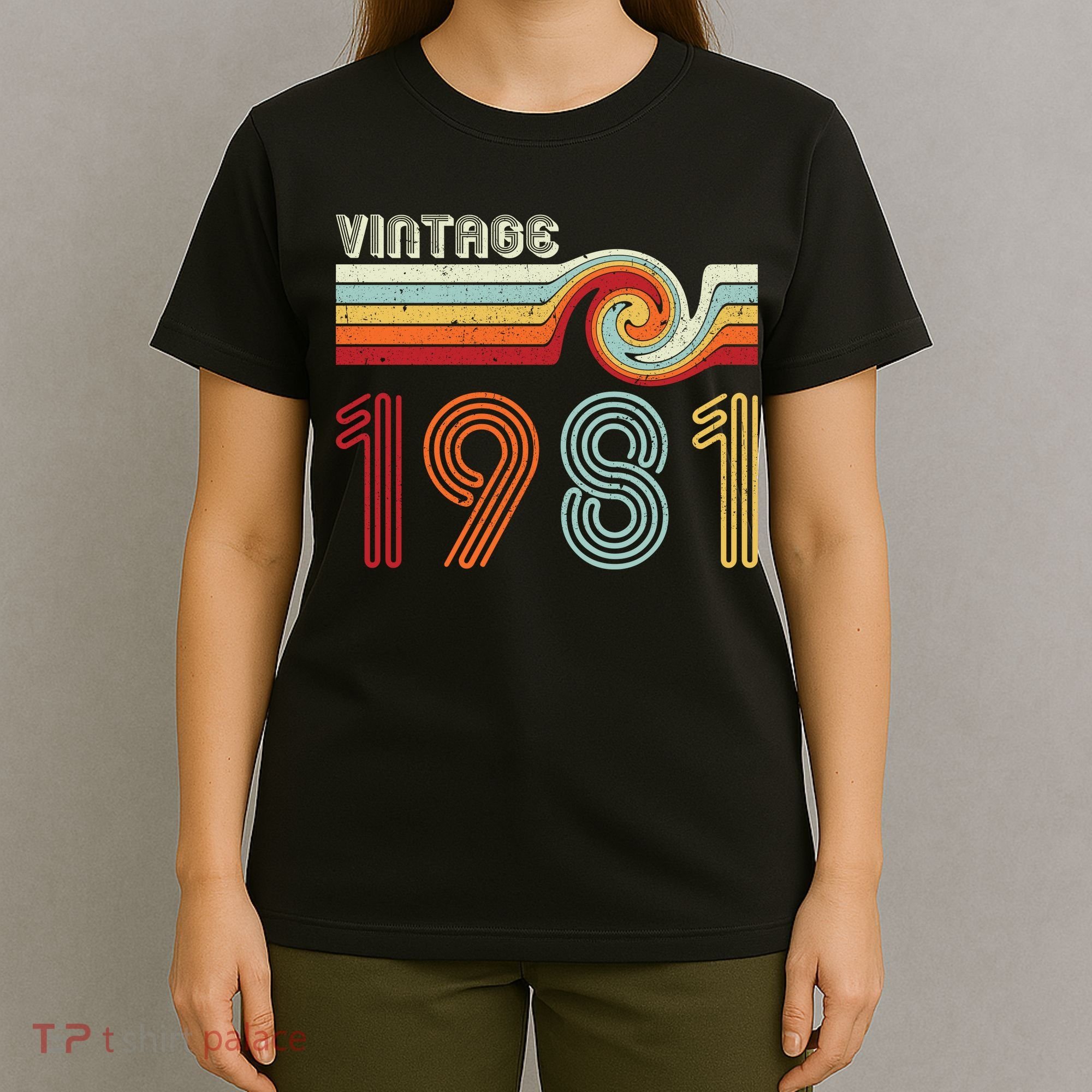 Vintage 1981 Retro Birthday Gift T-Shirt