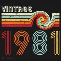 Vintage 1981 Retro Birthday Gift T-Shirt thumb 7
