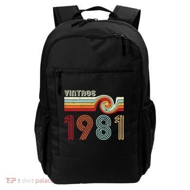 Vintage 1981 Retro Birthday Gift Backpack