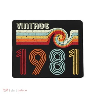 Vintage 1981 Retro Birthday Gift Mousepad