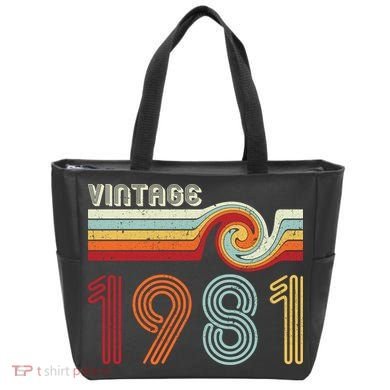 Vintage 1981 Retro Birthday Gift Tote Bag