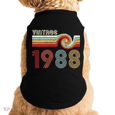 Vintage 1988 Retro Birthday Gift Doggie Tank