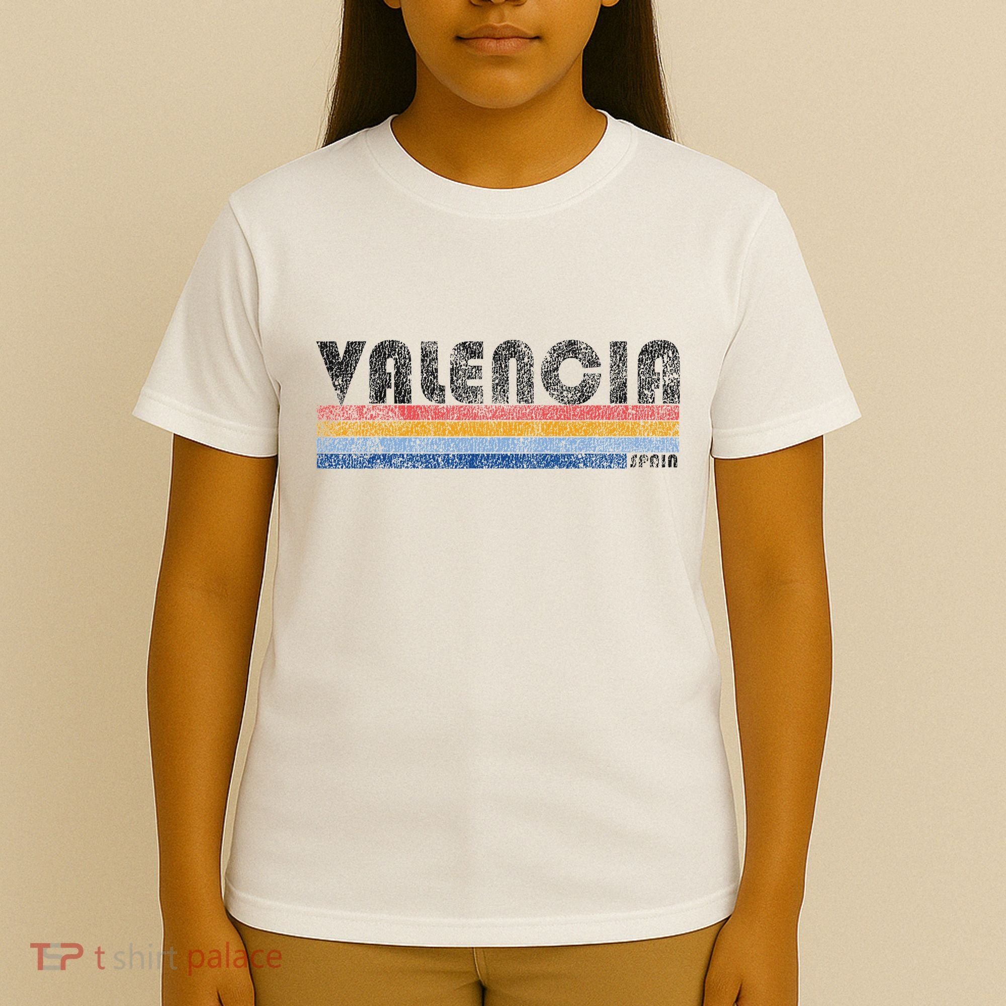 Vintage 1980s Style Valencia Spain T-Shirt