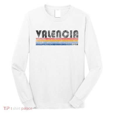Vintage 1980s Style Valencia Spain Long Sleeve Shirt