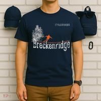 Vintage 1980s Style Breckenridge CO Skiing T-Shirt thumb 6