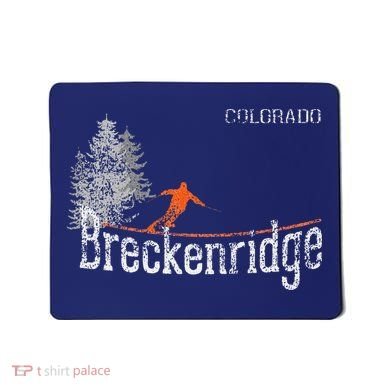 Vintage 1980s Style Breckenridge CO Skiing Mousepad