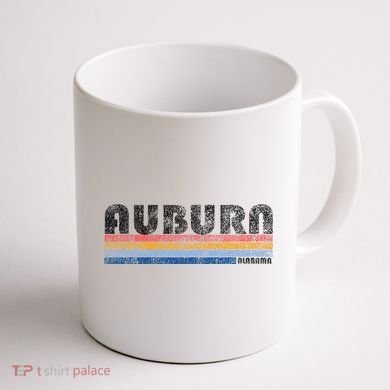 Vintage 1980s Style Auburn Alabama Coffee Mug back