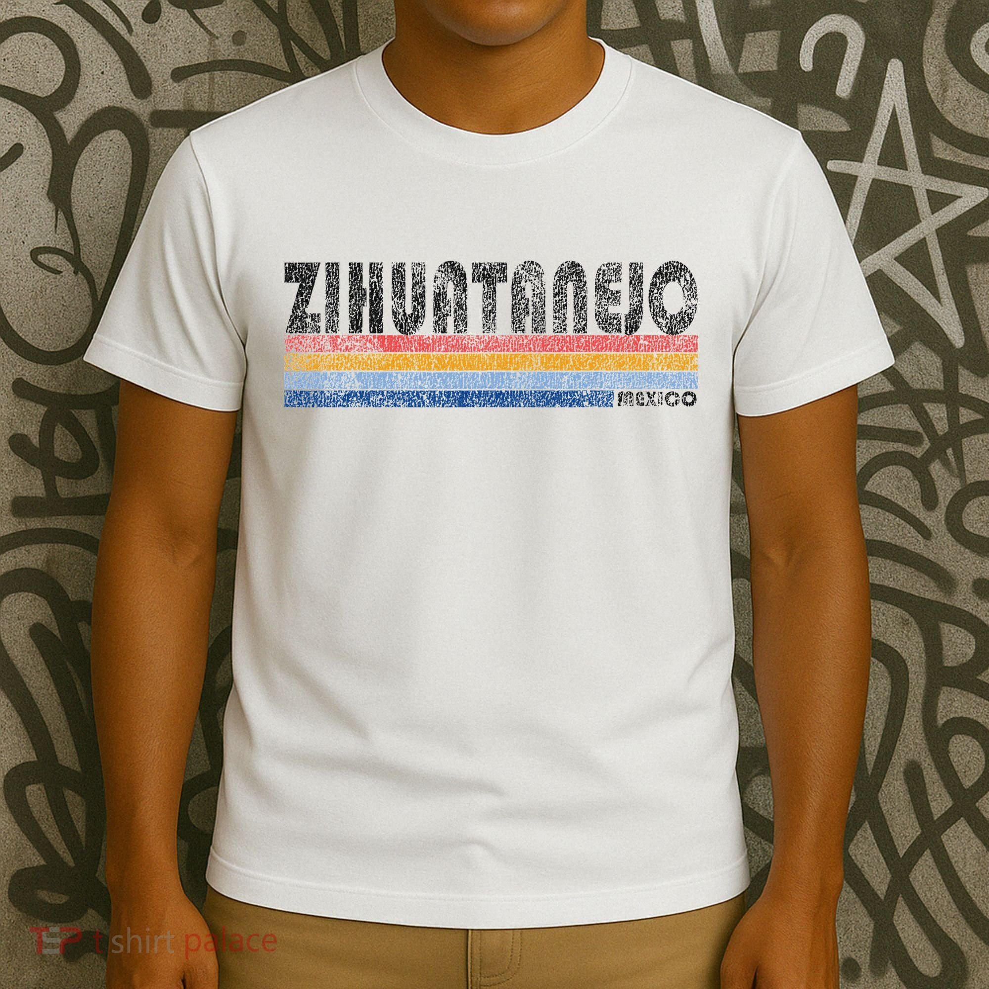 Vintage 1980s Style Zihuatanejo Mexico T-Shirt