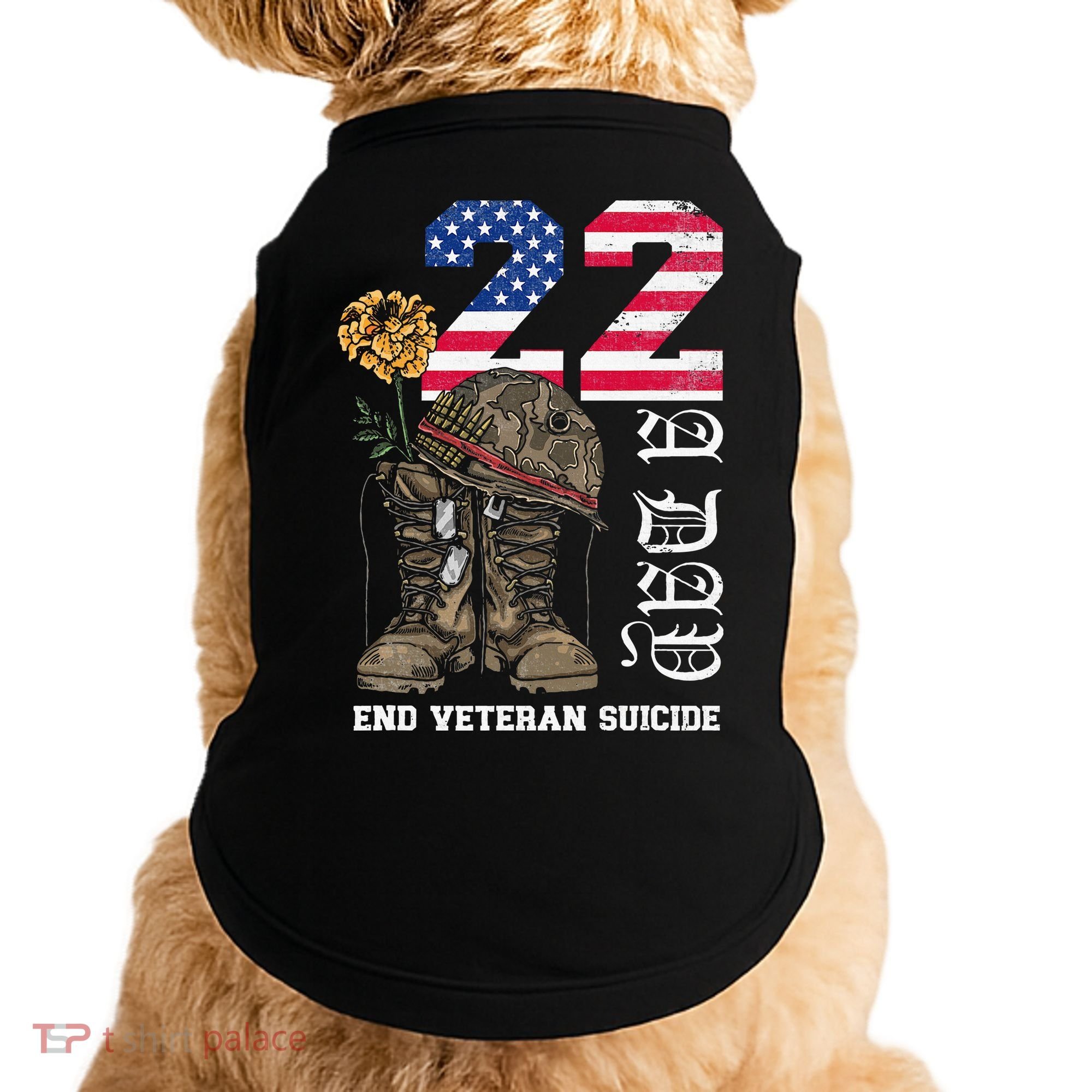 Veteran 22 A Day Take Their Lives End Veteran Suicide Doggie Tank
