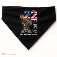 Veteran 22 A Day Take Their Lives End Veteran Suicide USA-Made Doggie Bandana thumb 0
