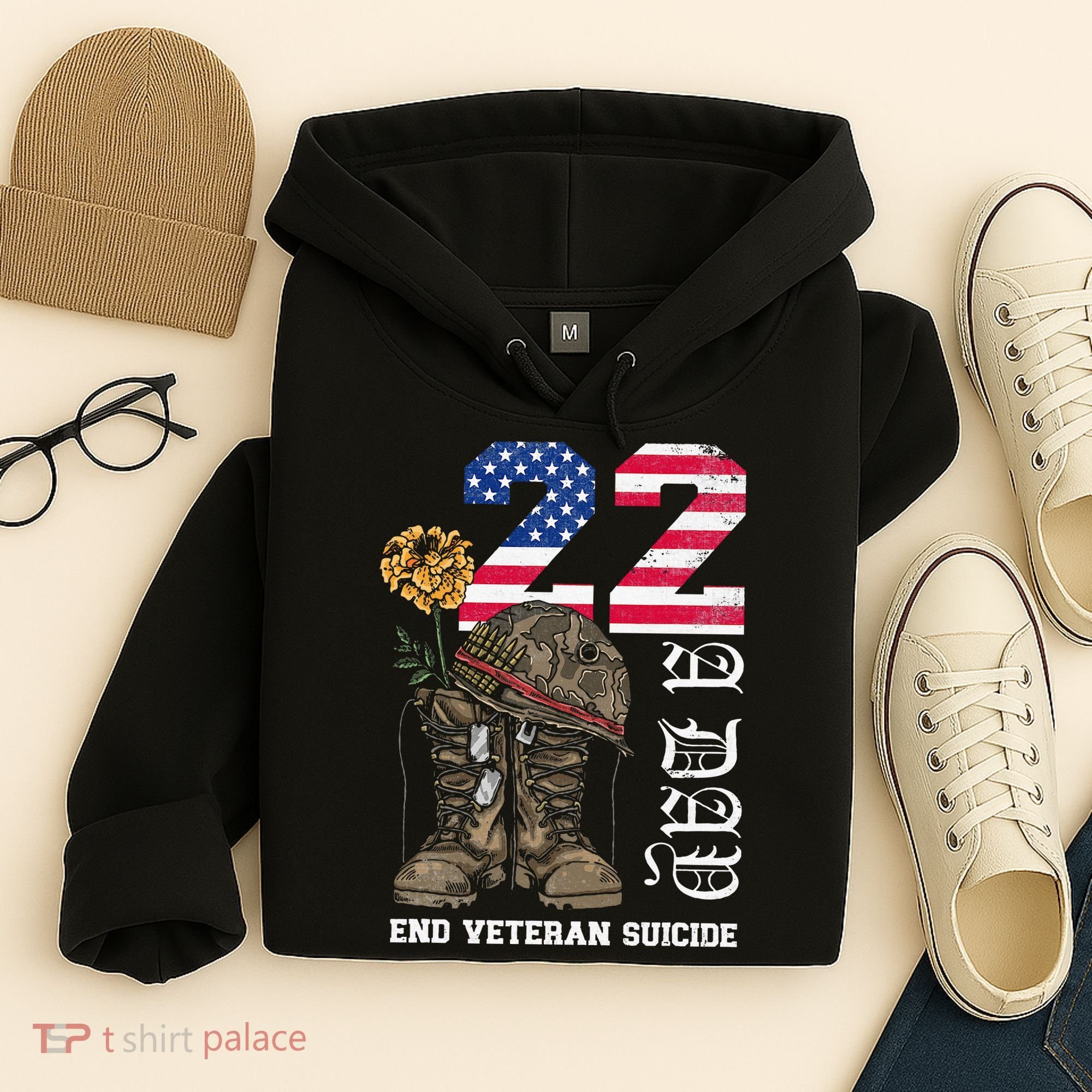 Veteran 22 A Day Take Their Lives End Veteran Suicide Hoodie