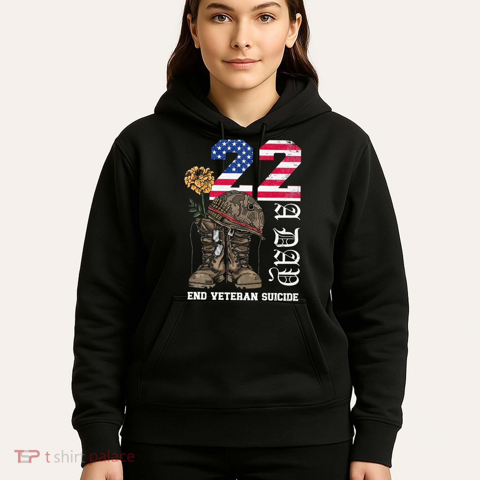 Veteran 22 A Day Take Their Lives End Veteran Suicide Hoodie