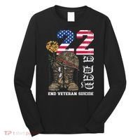 Veteran 22 A Day Take Their Lives End Veteran Suicide Long Sleeve Shirt thumb 0
