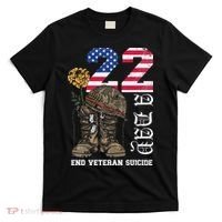 Veteran 22 A Day Take Their Lives End Veteran Suicide T-Shirt thumb 0