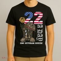 Veteran 22 A Day Take Their Lives End Veteran Suicide T-Shirt thumb 3
