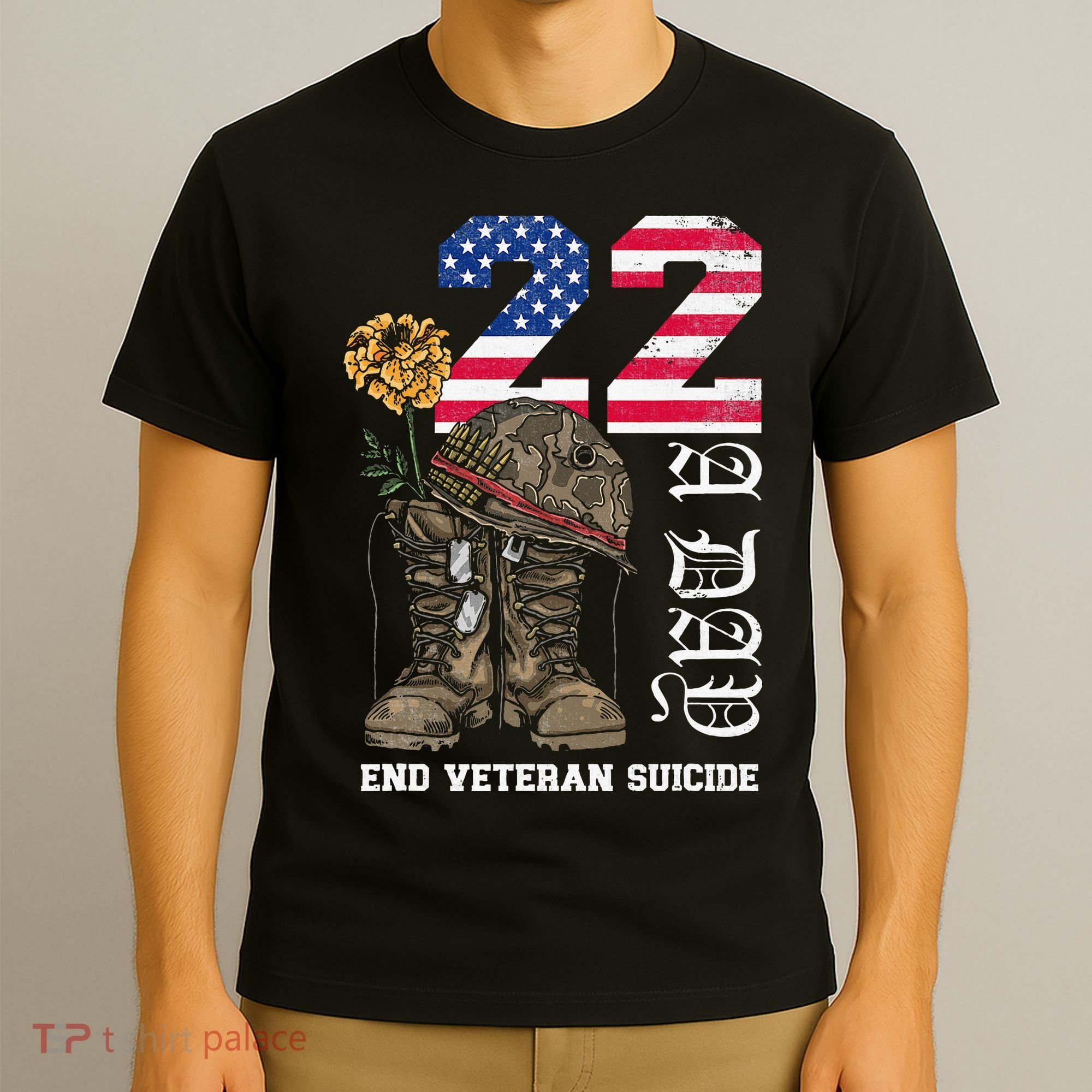 Veteran 22 A Day Take Their Lives End Veteran Suicide T-Shirt