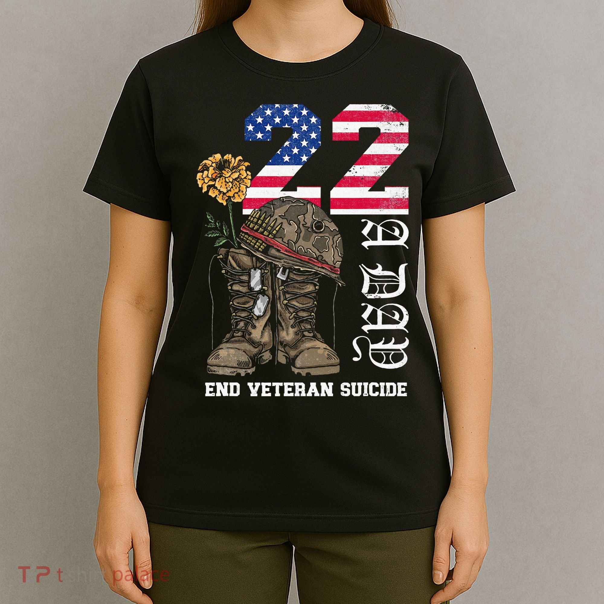 Veteran 22 A Day Take Their Lives End Veteran Suicide T-Shirt