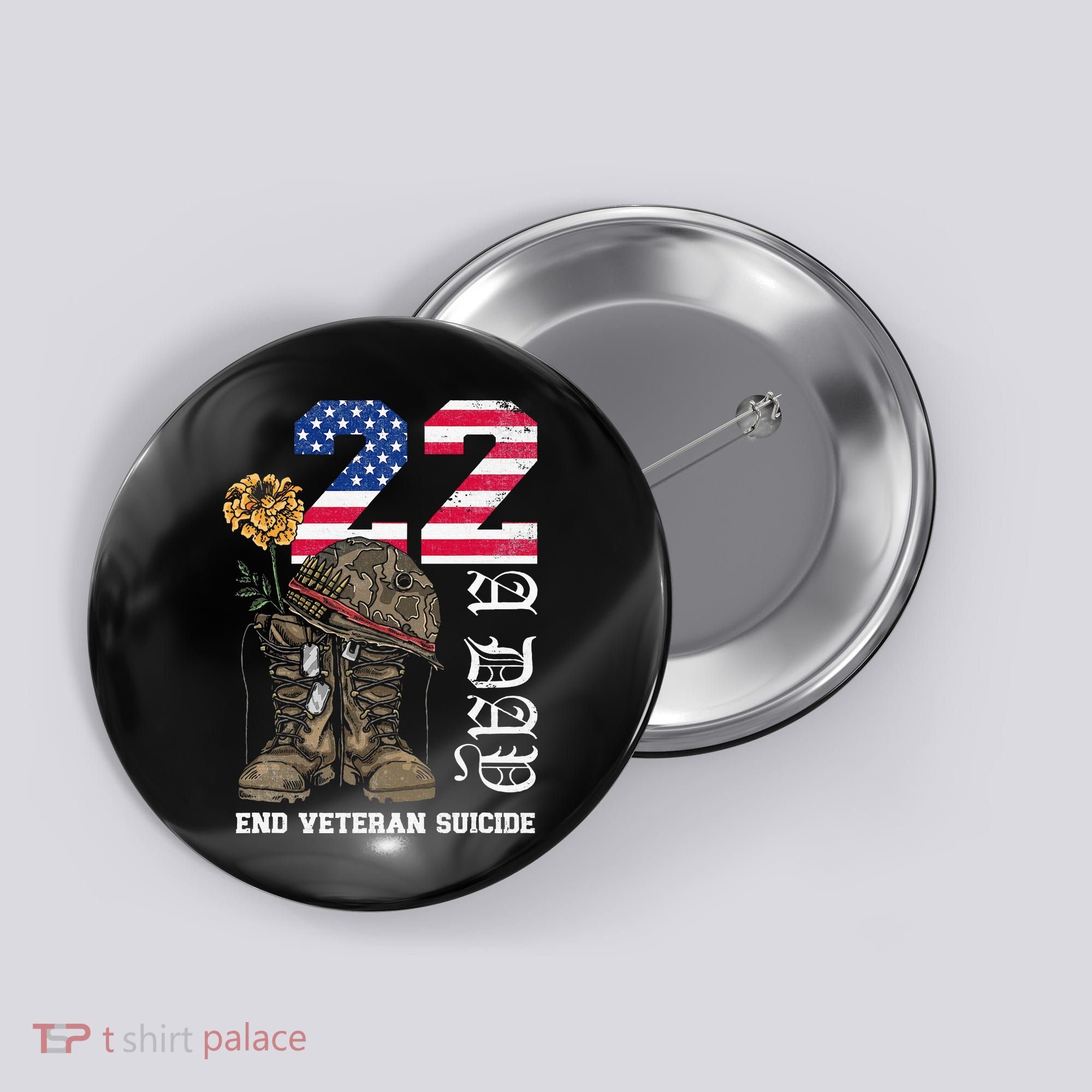 Veteran 22 A Day Take Their Lives End Veteran Suicide Button