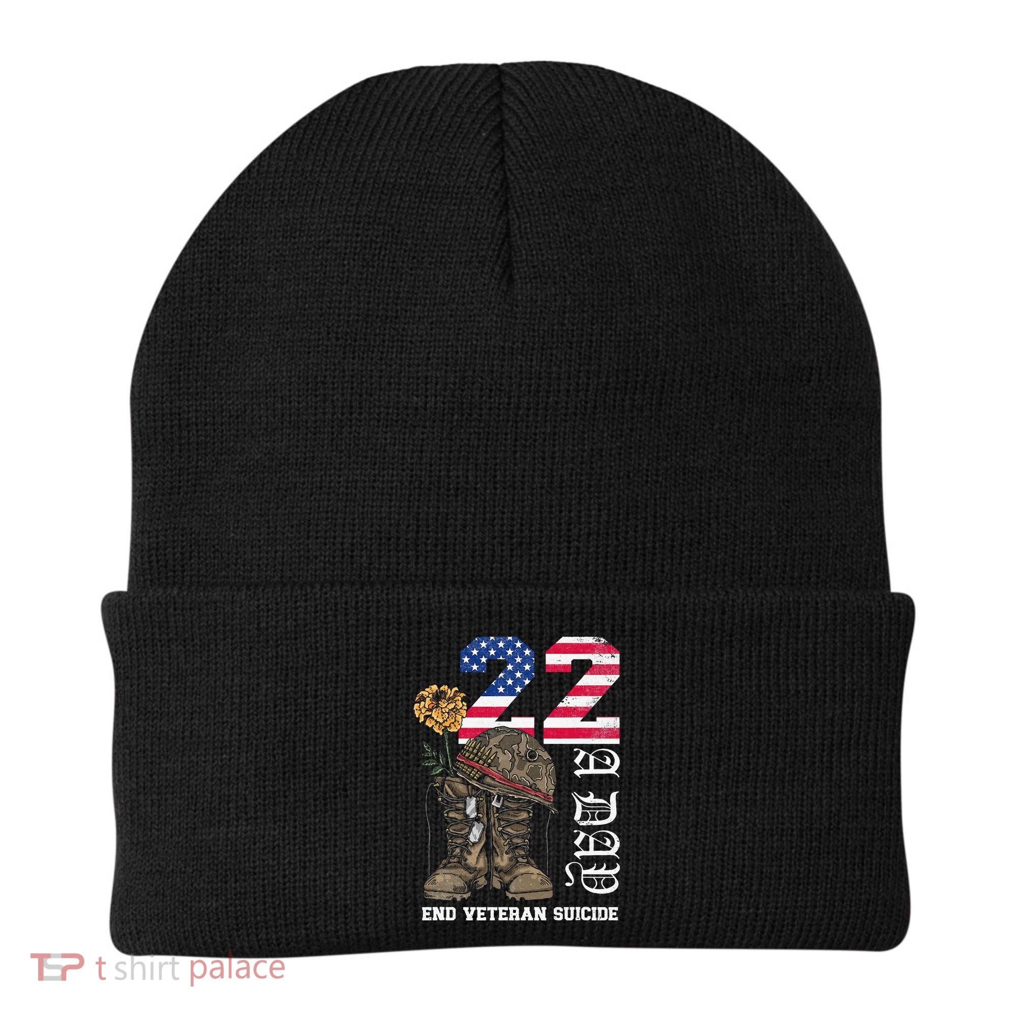 Veteran 22 A Day Take Their Lives End Veteran Suicide Beanie