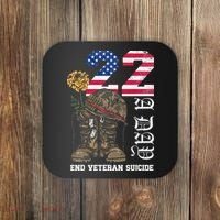 Veteran 22 A Day Take Their Lives End Veteran Suicide Coaster thumb 0