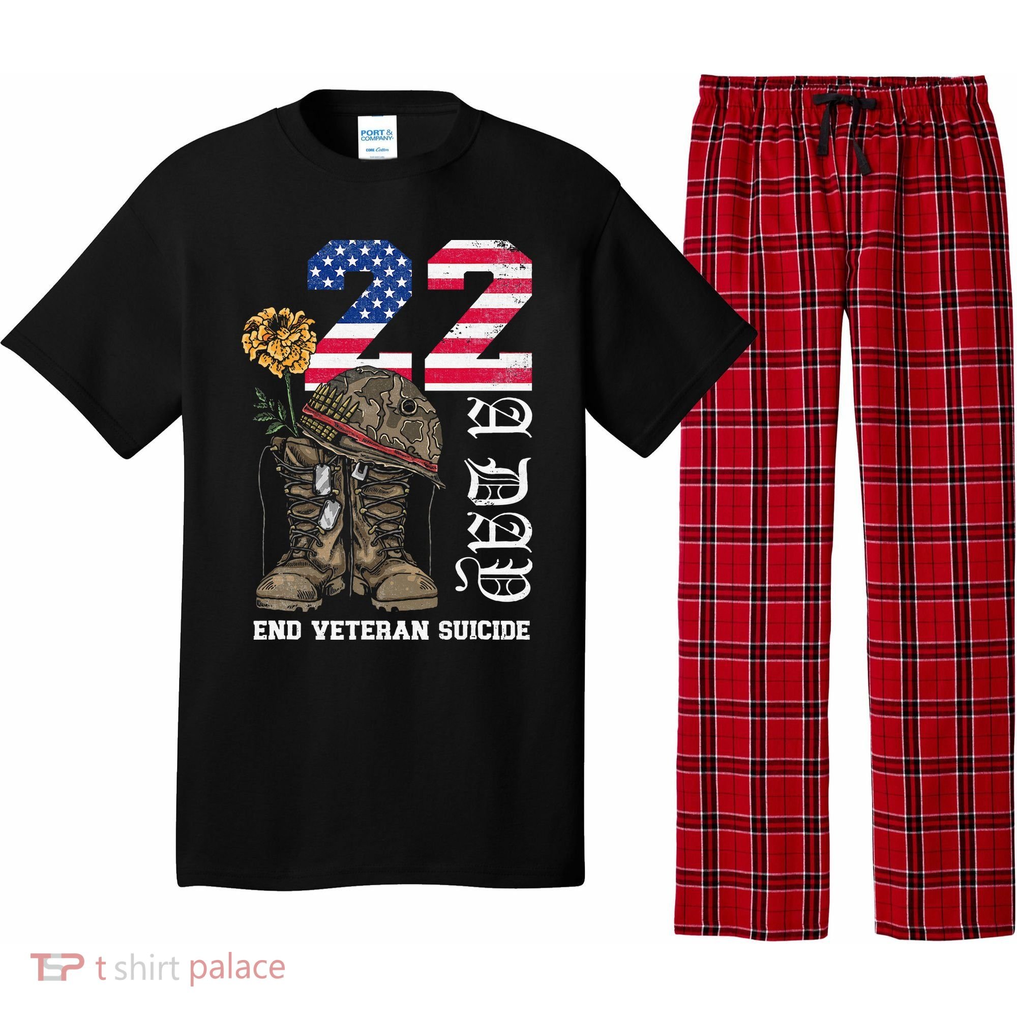 Veteran 22 A Day Take Their Lives End Veteran Suicide Pajama Set