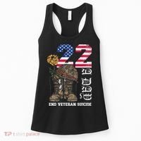Veteran 22 A Day Take Their Lives End Veteran Suicide Women's Tank Top thumb 0
