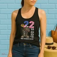 Veteran 22 A Day Take Their Lives End Veteran Suicide Women's Tank Top thumb 2